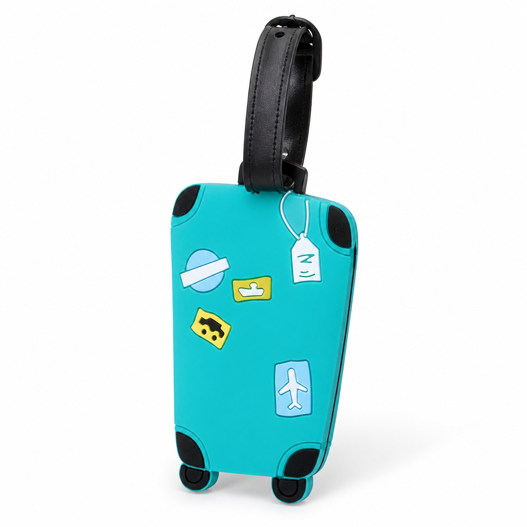 Playful Silicone Luggage Tag (Clear ID Window)