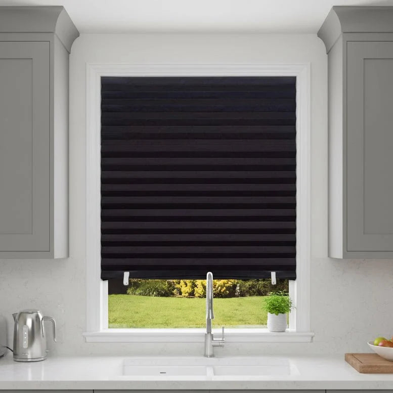 Pleated Window Blind Self-Adhesive Light Filtering Privacy