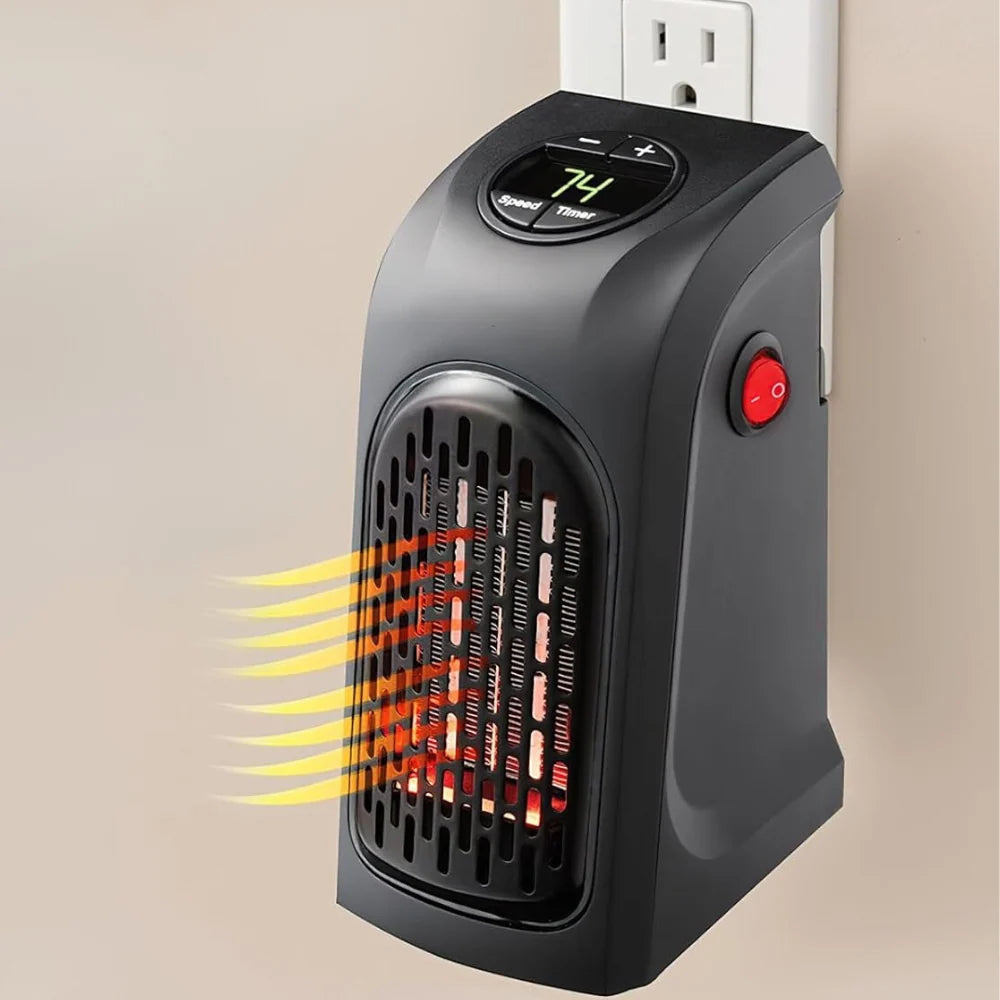 Plug-In Fan Heater PTC Ceramic Digital Thermostat