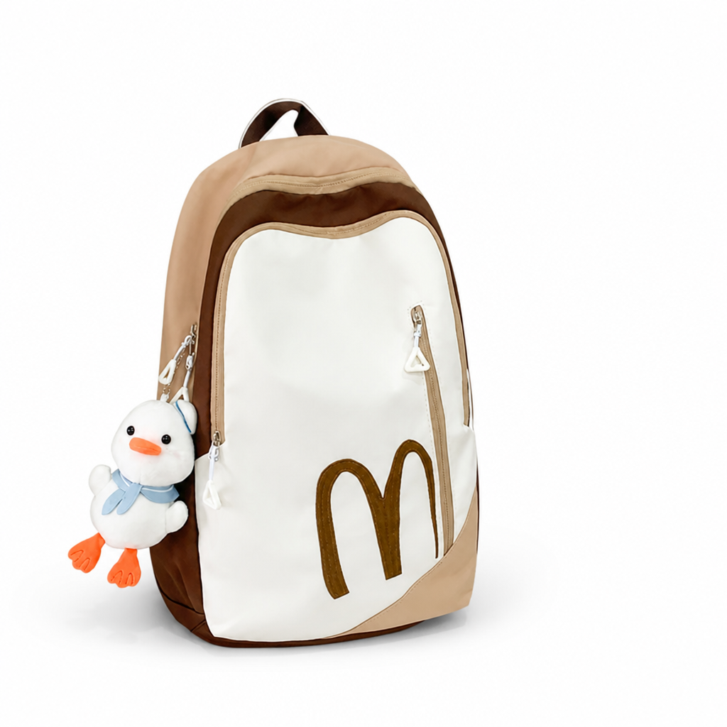 Plush-Accent Lightweight School Backpack (Padded Straps)