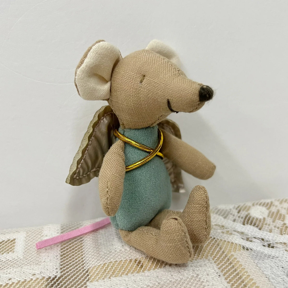 Plush Animal Doll Handcrafted Cotton-Linen Crocheted Outfit