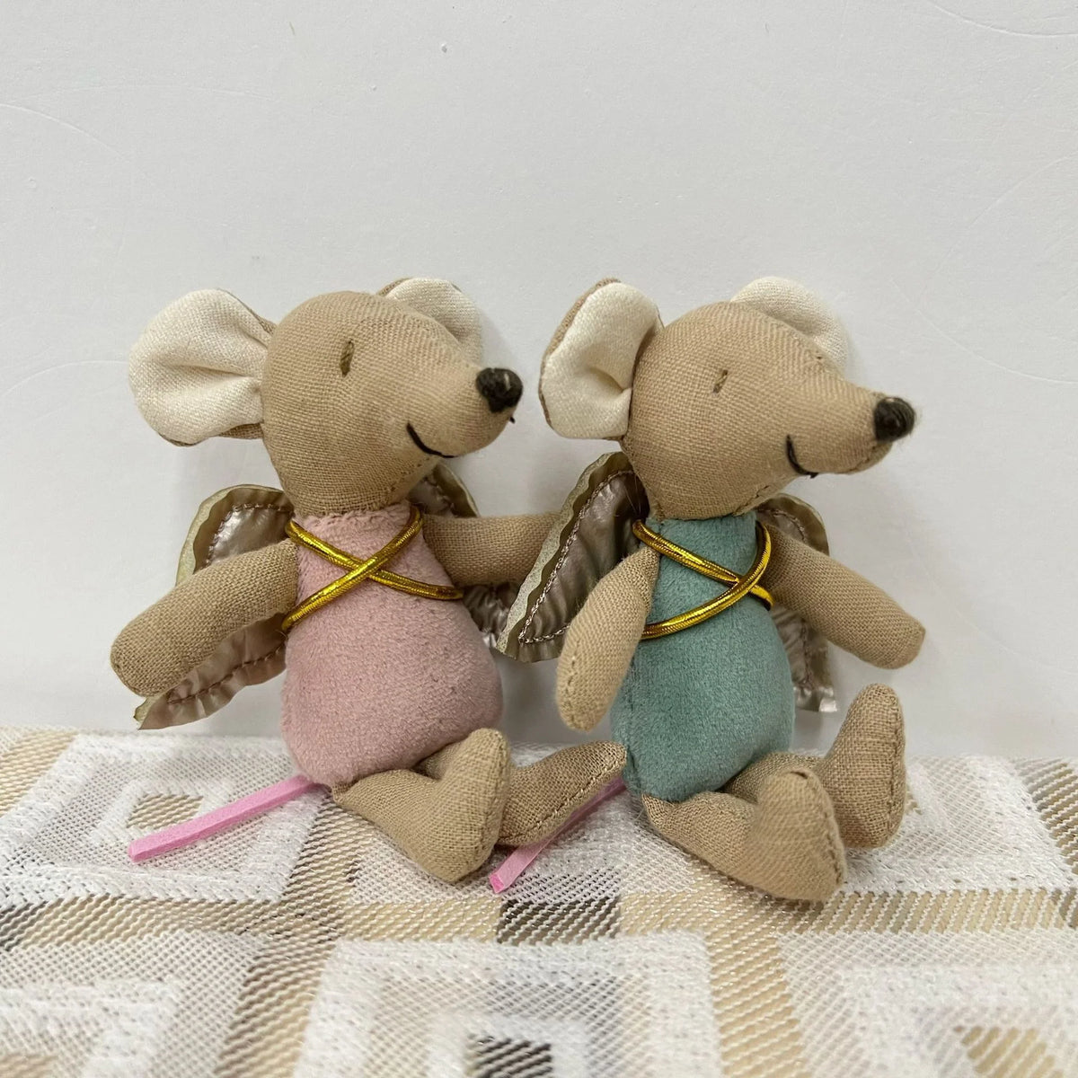 Plush Animal Doll Handcrafted Cotton-Linen Crocheted Outfit