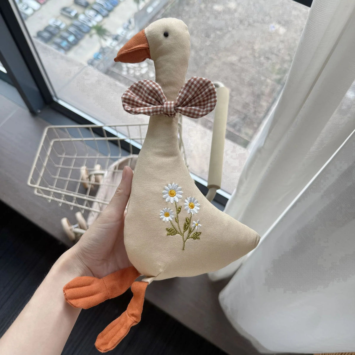 Plush Animal Doll Handcrafted Cotton-Linen Crocheted Outfit