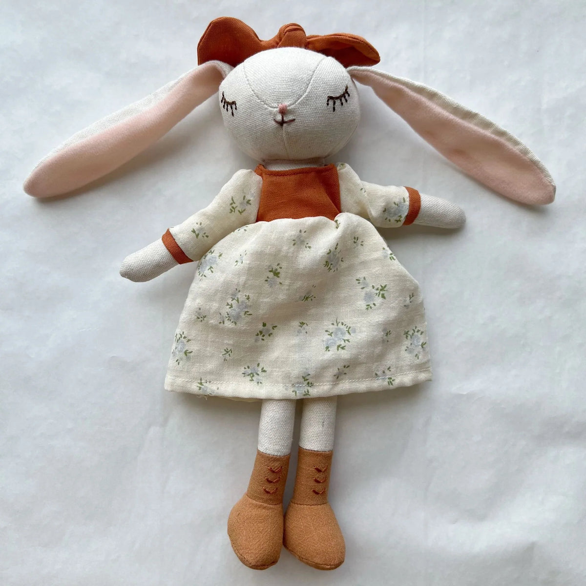 Plush Animal Doll Handcrafted Cotton-Linen Crocheted Outfit
