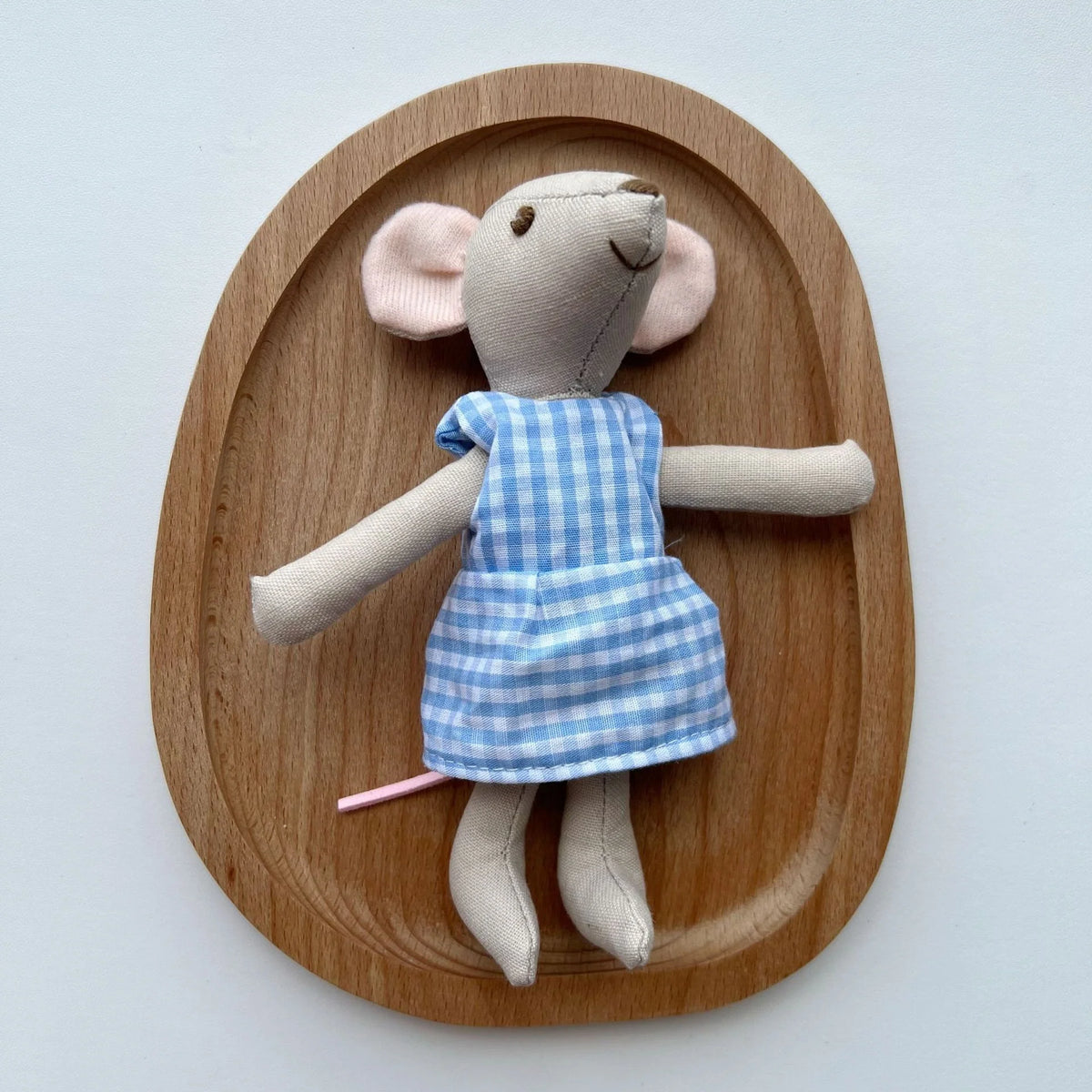 Plush Animal Doll Handcrafted Cotton-Linen Crocheted Outfit