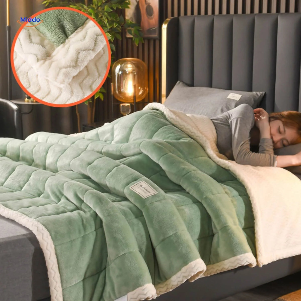 Plush Blanket Double-Sided Fleece Machine Washable Warmth