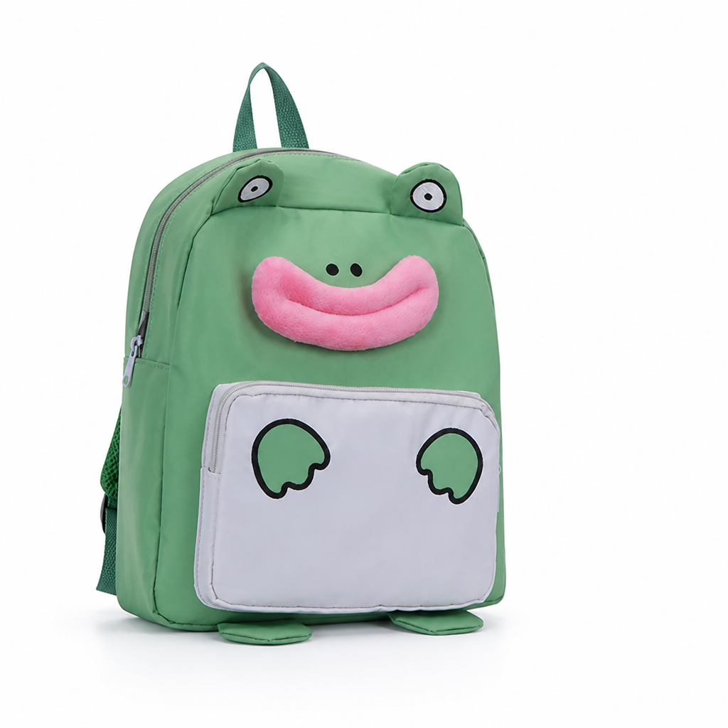Plush Frog Kids Backpack (Padded Straps)