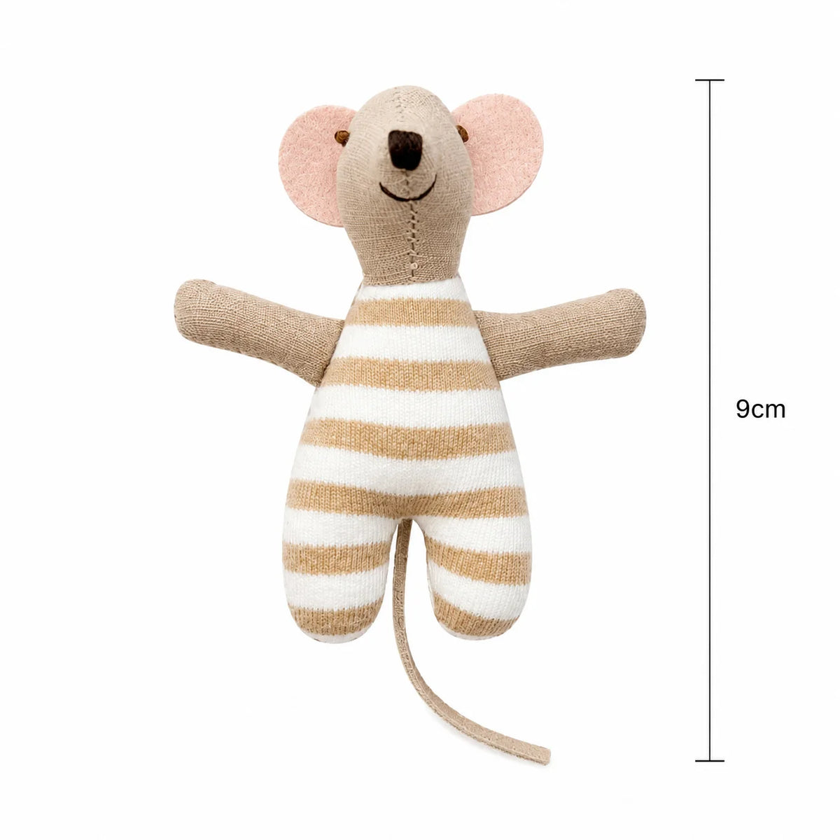 Plush Mouse Toy Organic Cotton Hand-Stitched
