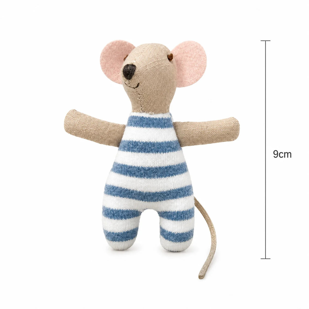 Plush Mouse Toy Organic Cotton Hand-Stitched