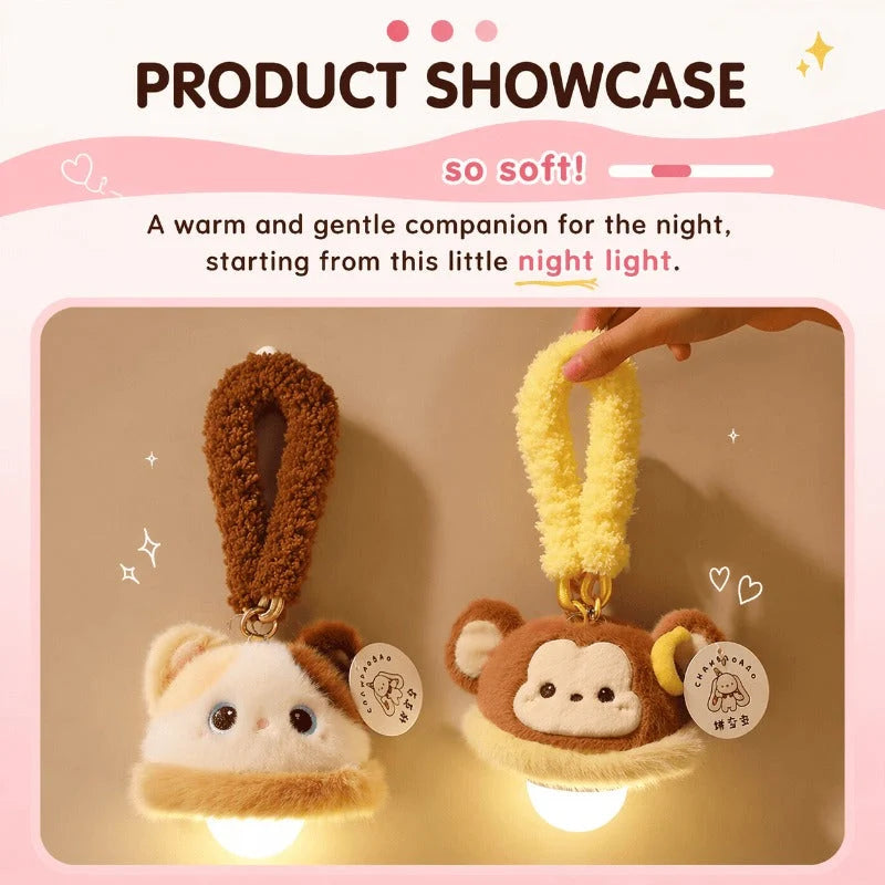 Plush Night Light USB Rechargeable Dimmable Washable Cover