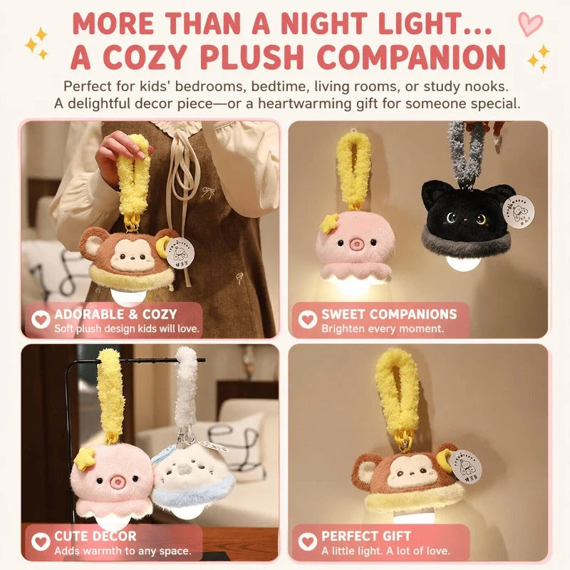 Plush Night Light USB Rechargeable Dimmable Washable Cover