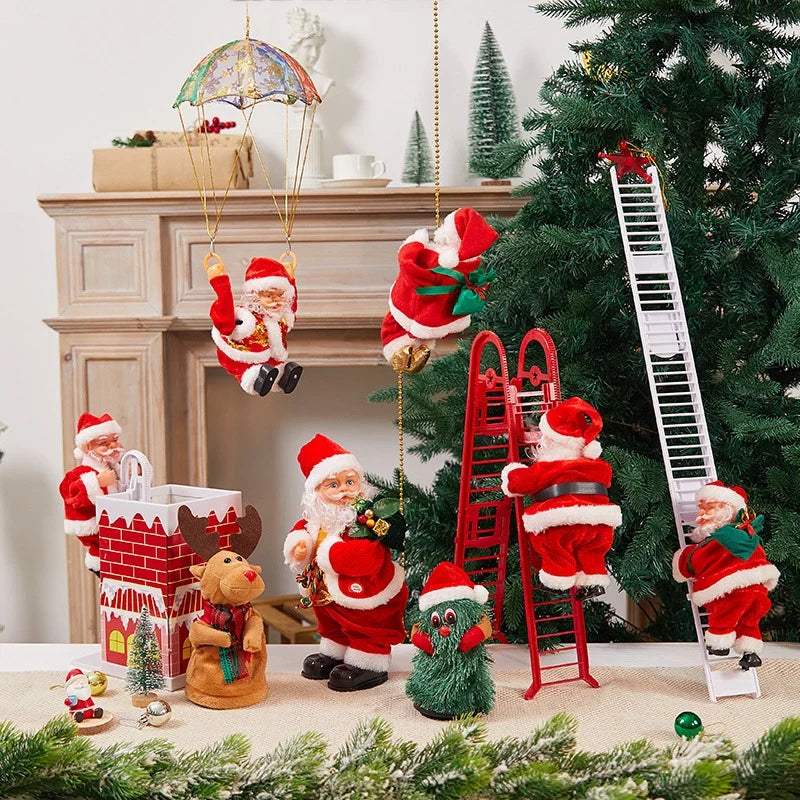 Plush Santa Figure Soft Durable Fabric Battery-Free Jingle Bells