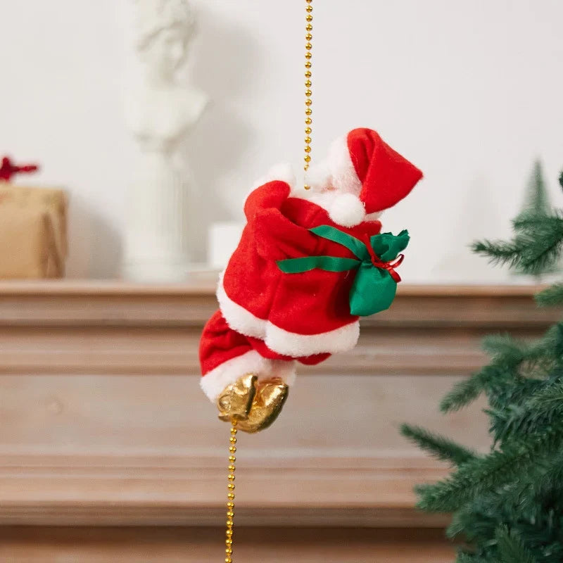 Plush Santa Figure Soft Durable Fabric Battery-Free Jingle Bells