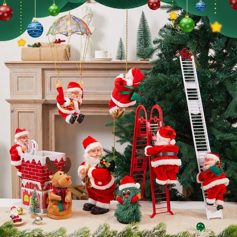 Plush Santa Figure Soft Durable Fabric Battery-Free Jingle Bells
