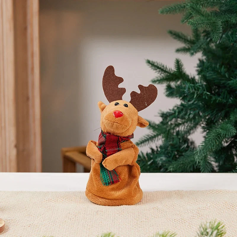 Plush Santa Figure Soft Durable Fabric Battery-Free Jingle Bells