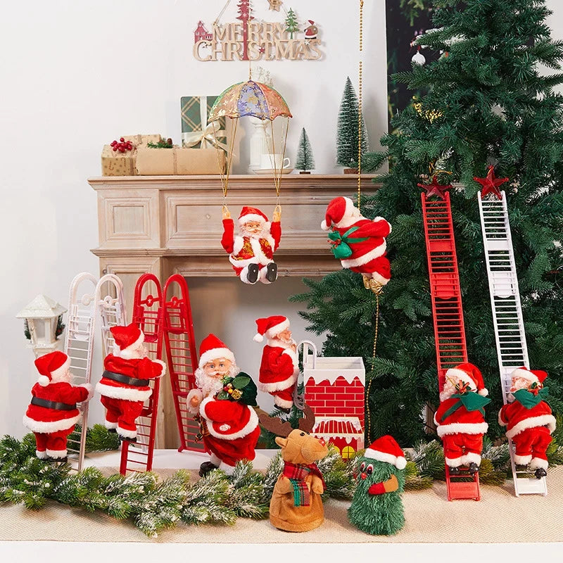 Plush Santa Figure Soft Durable Fabric Battery-Free Jingle Bells