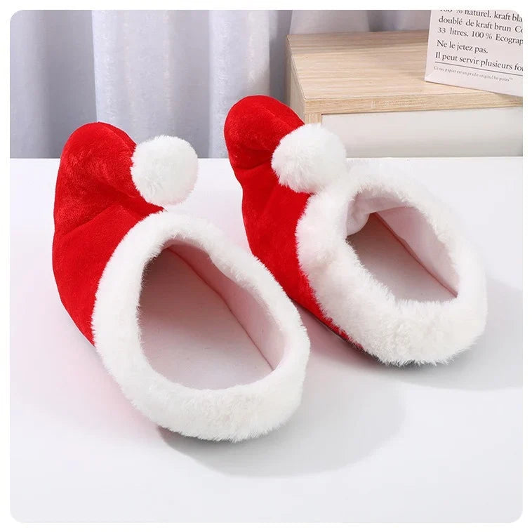 Plush Slippers Santa Design Non-Slip Sole