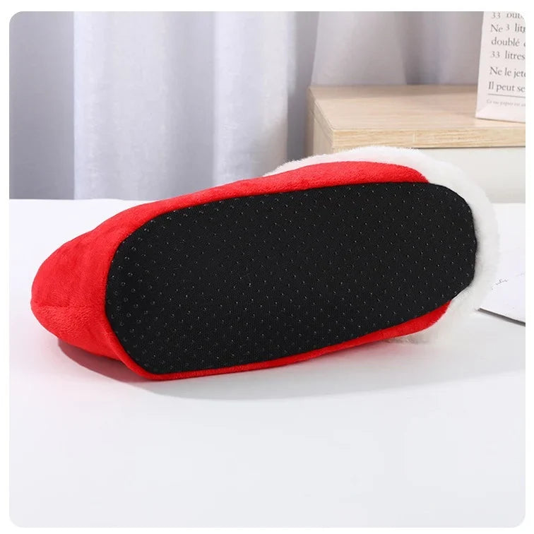 Plush Slippers Santa Design Non-Slip Sole