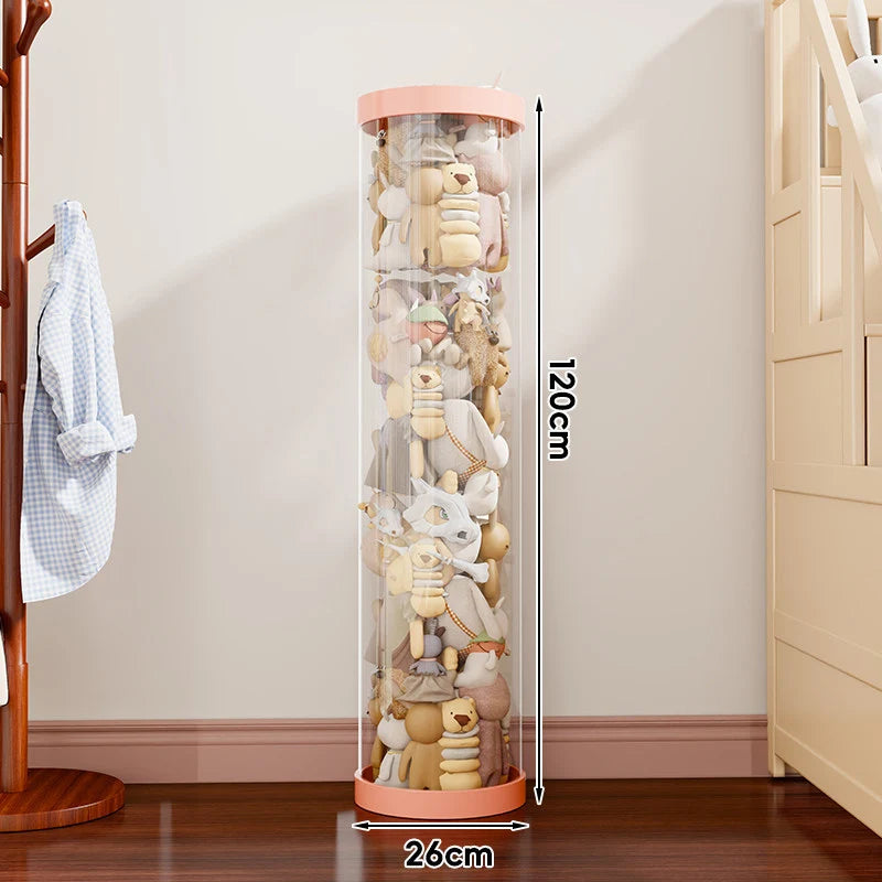 Plush Toy Storage Organizer Clear Vertical Space-Saving Design