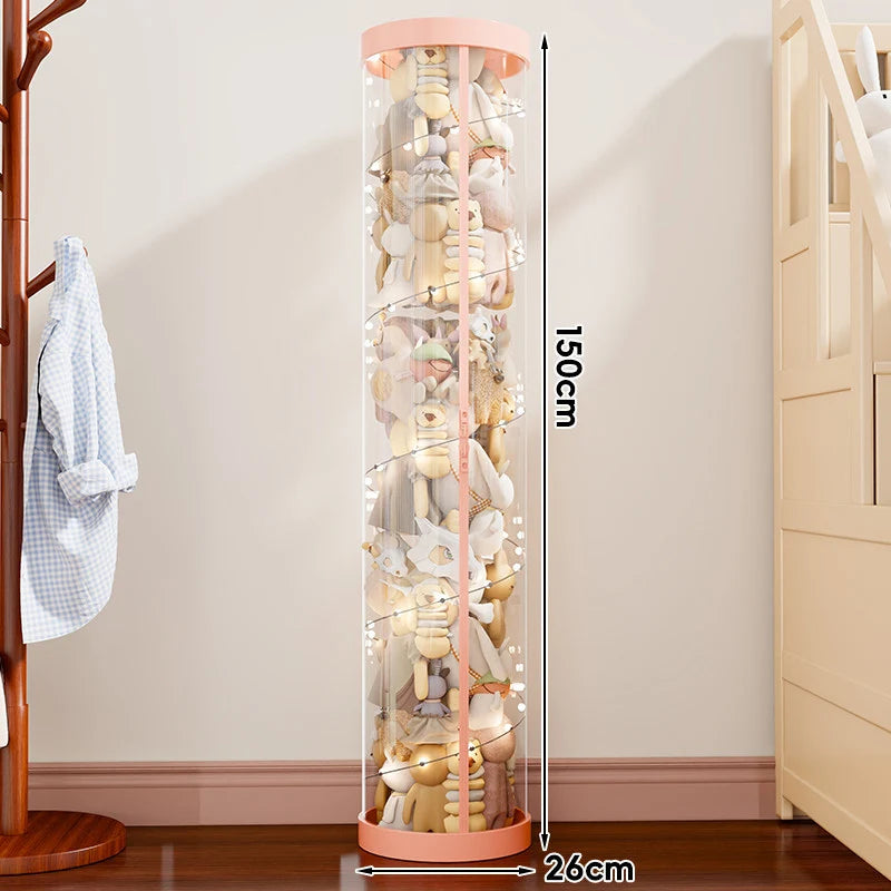 Plush Toy Storage Organizer Clear Vertical Space-Saving Design