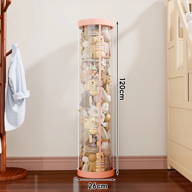 Plush Toy Storage Organizer Clear Vertical Space-Saving Design