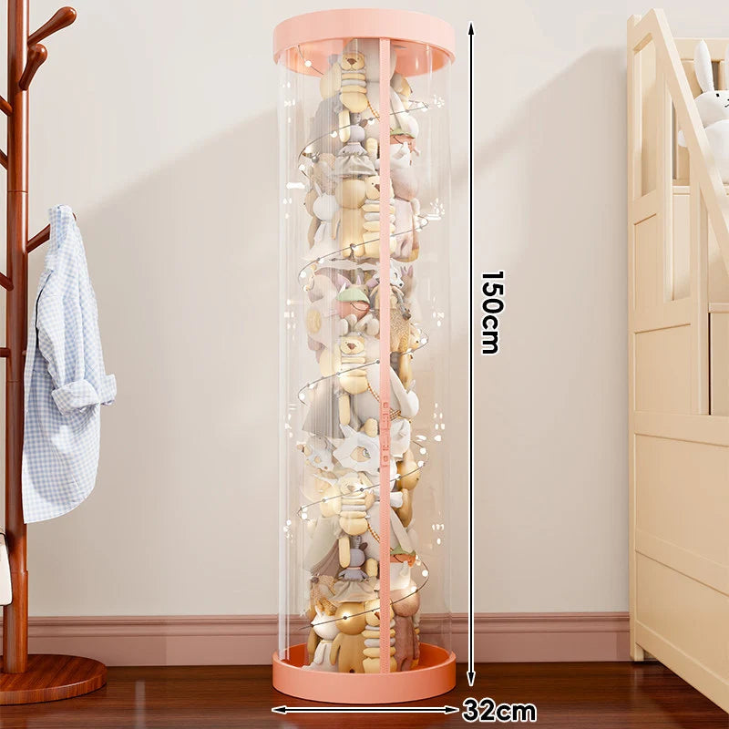 Plush Toy Storage Organizer Clear Vertical Space-Saving Design