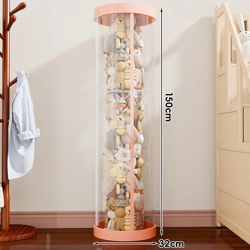 Plush Toy Storage Organizer Clear Vertical Space-Saving Design