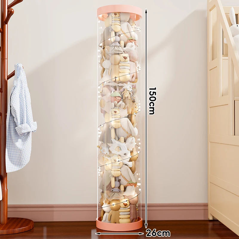 Plush Toy Storage Organizer Clear Vertical Space-Saving Design