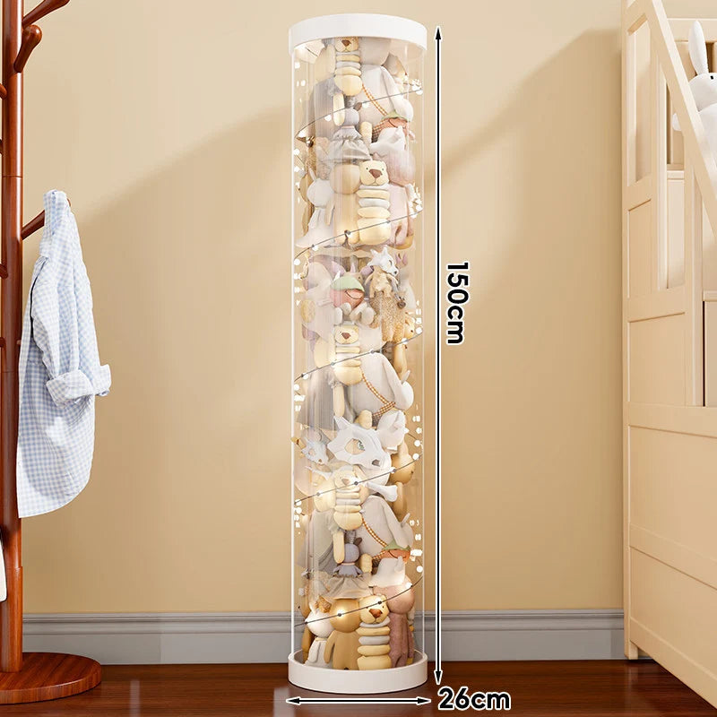 Plush Toy Storage Organizer Clear Vertical Space-Saving Design