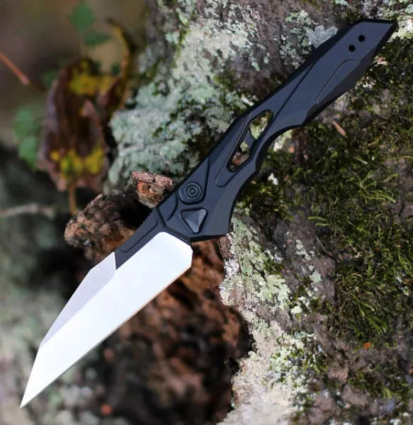 Pocket Knife Automatic Wharncliffe Blade Aluminum Handle