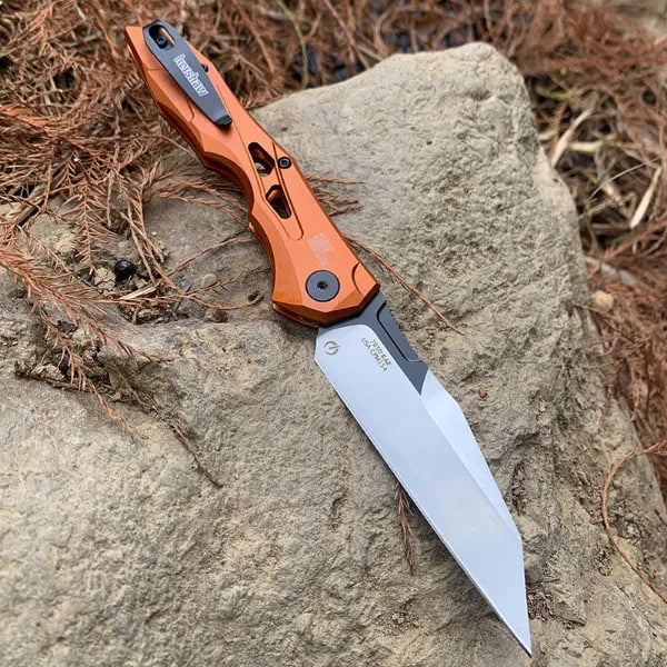 Pocket Knife Automatic Wharncliffe Blade Aluminum Handle