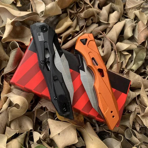Pocket Knife Automatic Wharncliffe Blade Aluminum Handle