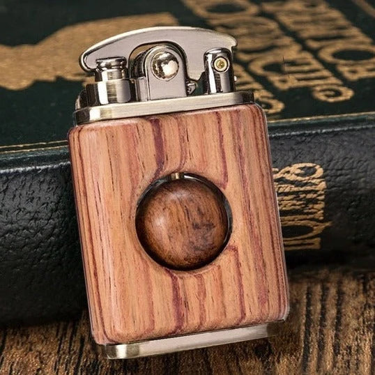 Pocket Lighter Rosewood-Style Lacquered Finish Bead Detail