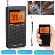 Pocket Radio AM/FM Weather Alerts 20 Presets
