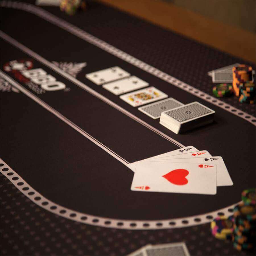 Poker Mat Oval Roll-Up Non-Slip Foam Surface