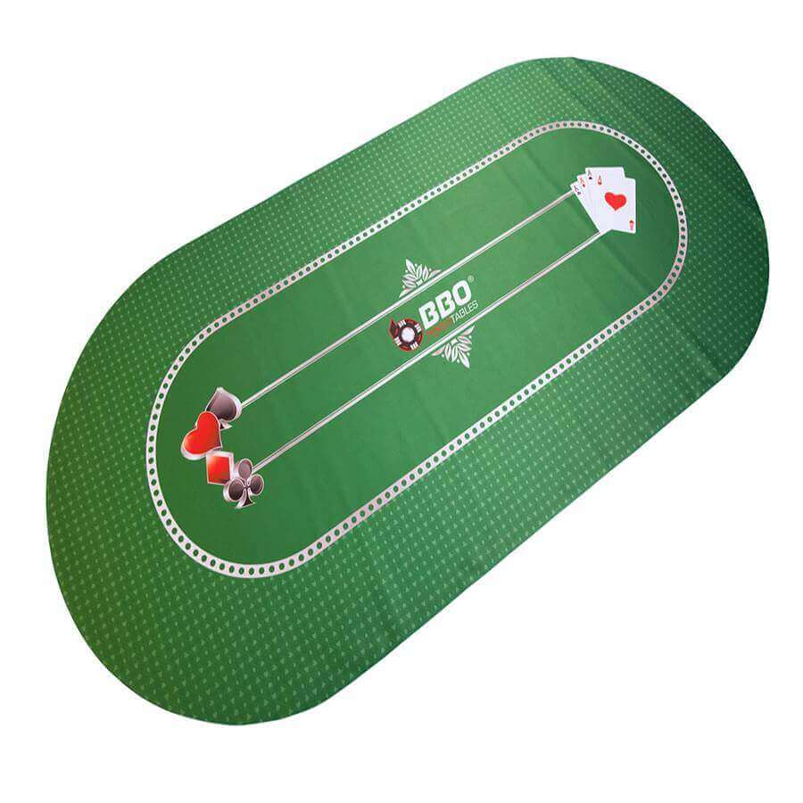 Poker Mat Oval Roll-Up Non-Slip Foam Surface
