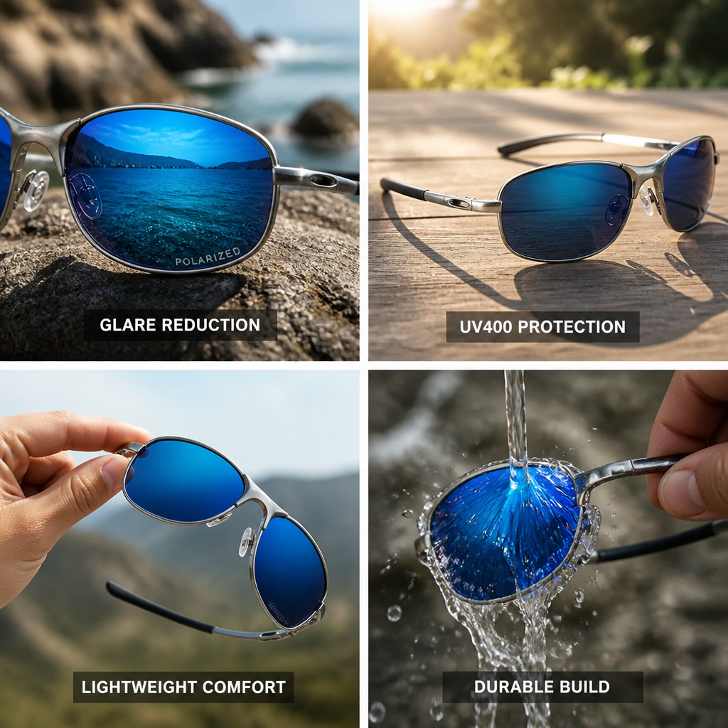 Polarized Mirrored UV400 Sunglasses (Lightweight Metal Frame)