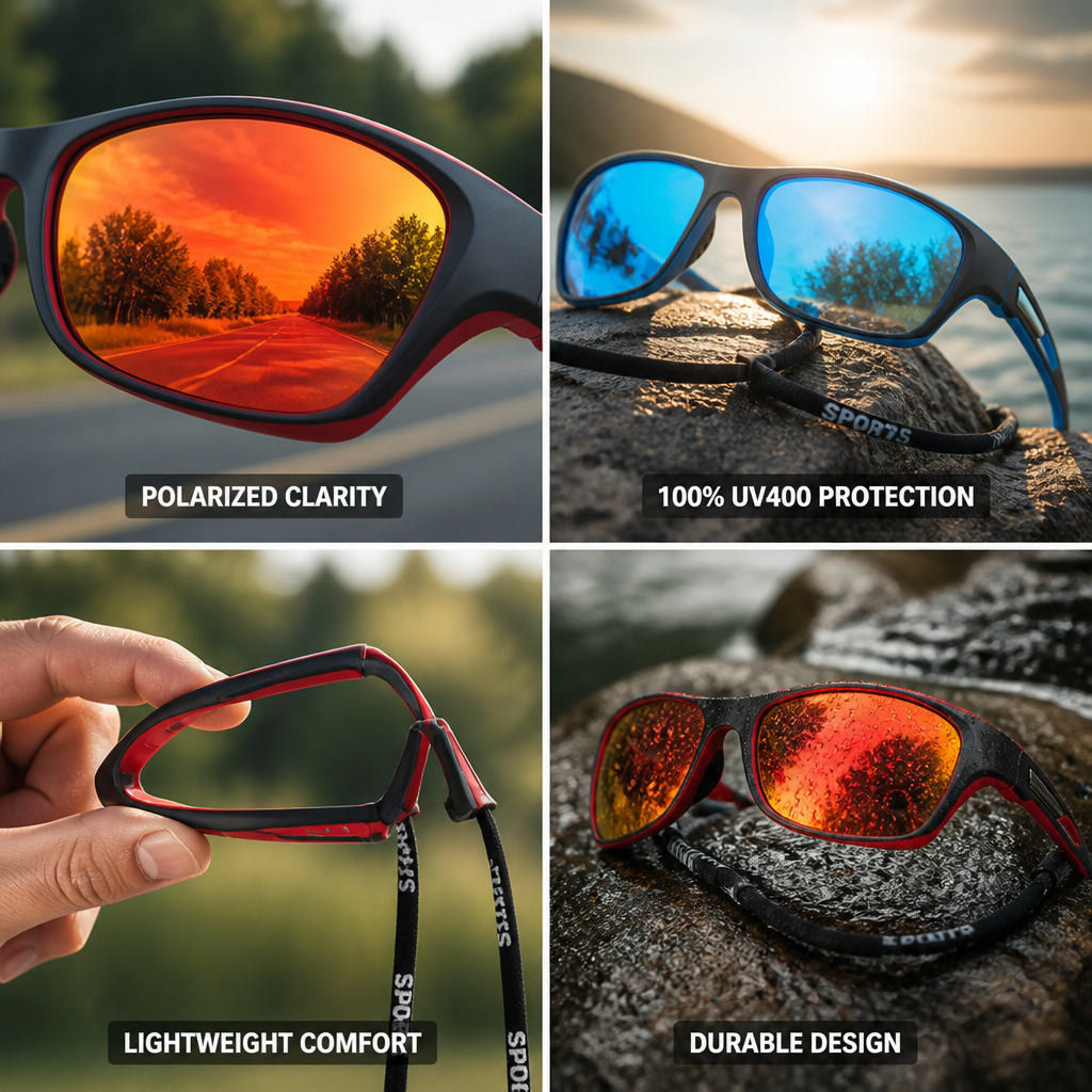 Polarized UV400 Lightweight Sports Sunglasses (Men's)