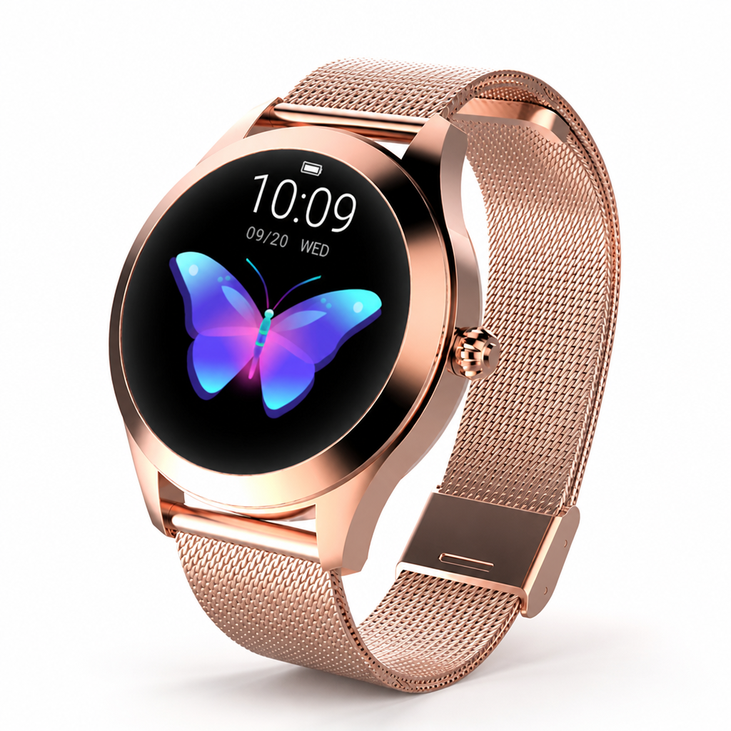 Polished Metal Health-Tracking Smartwatch