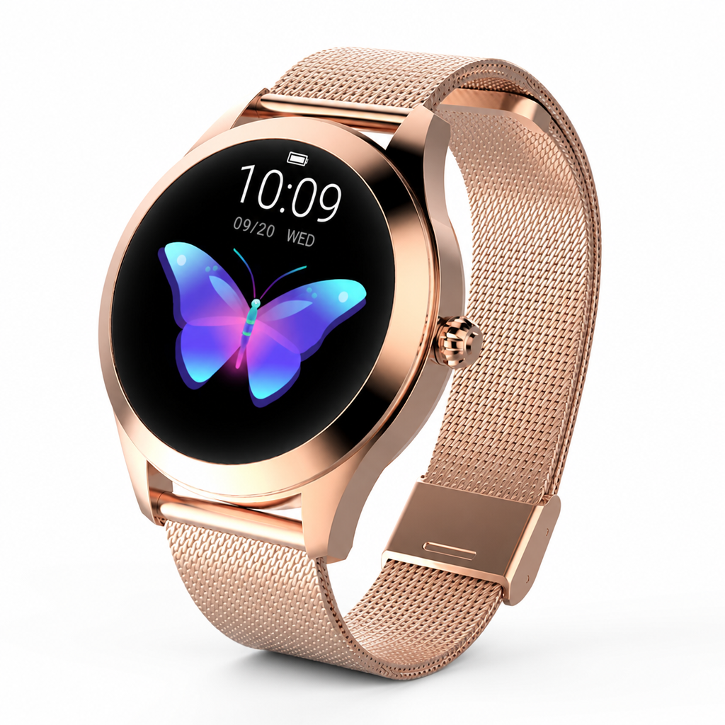 Polished Metal Health-Tracking Smartwatch