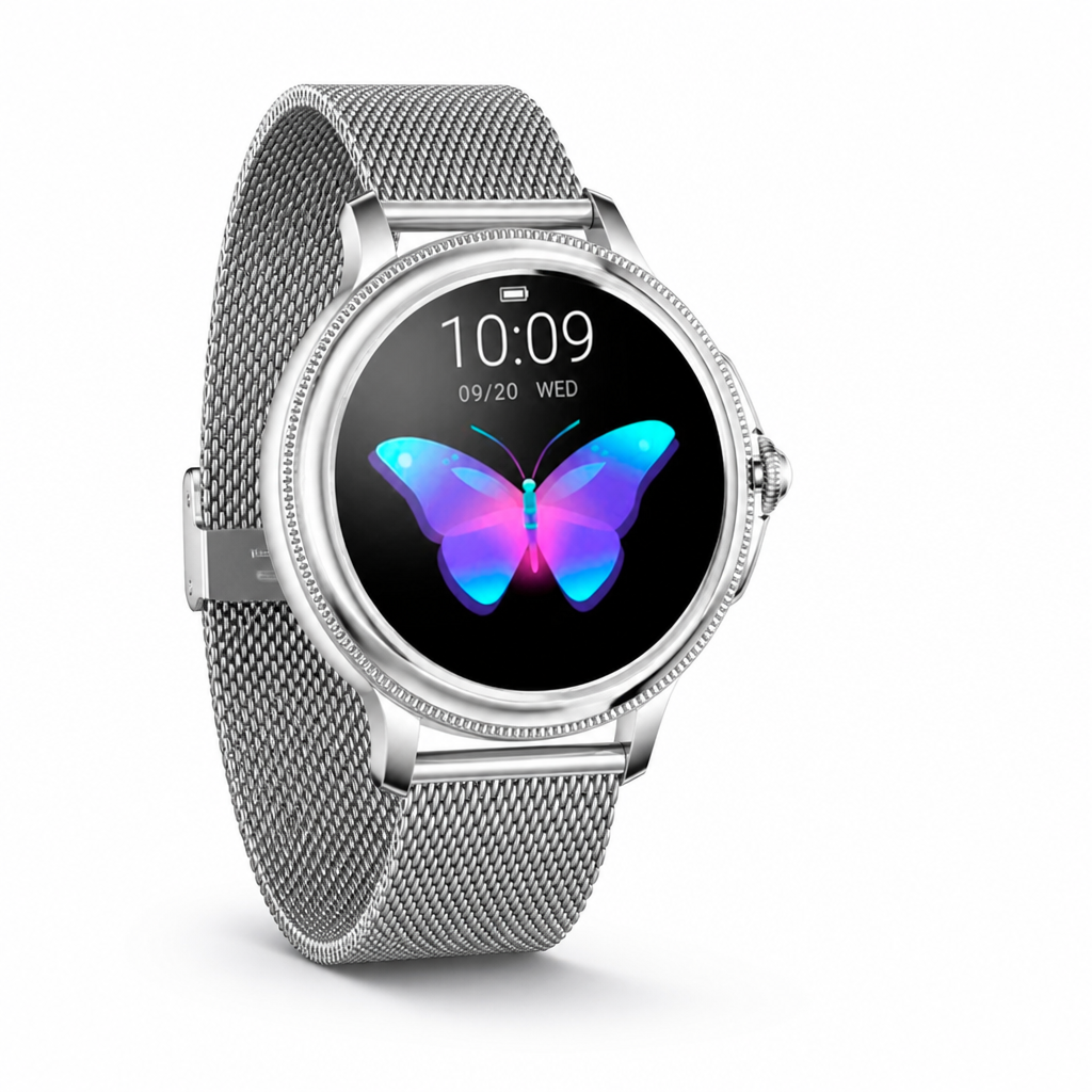 Polished Metal Health-Tracking Smartwatch