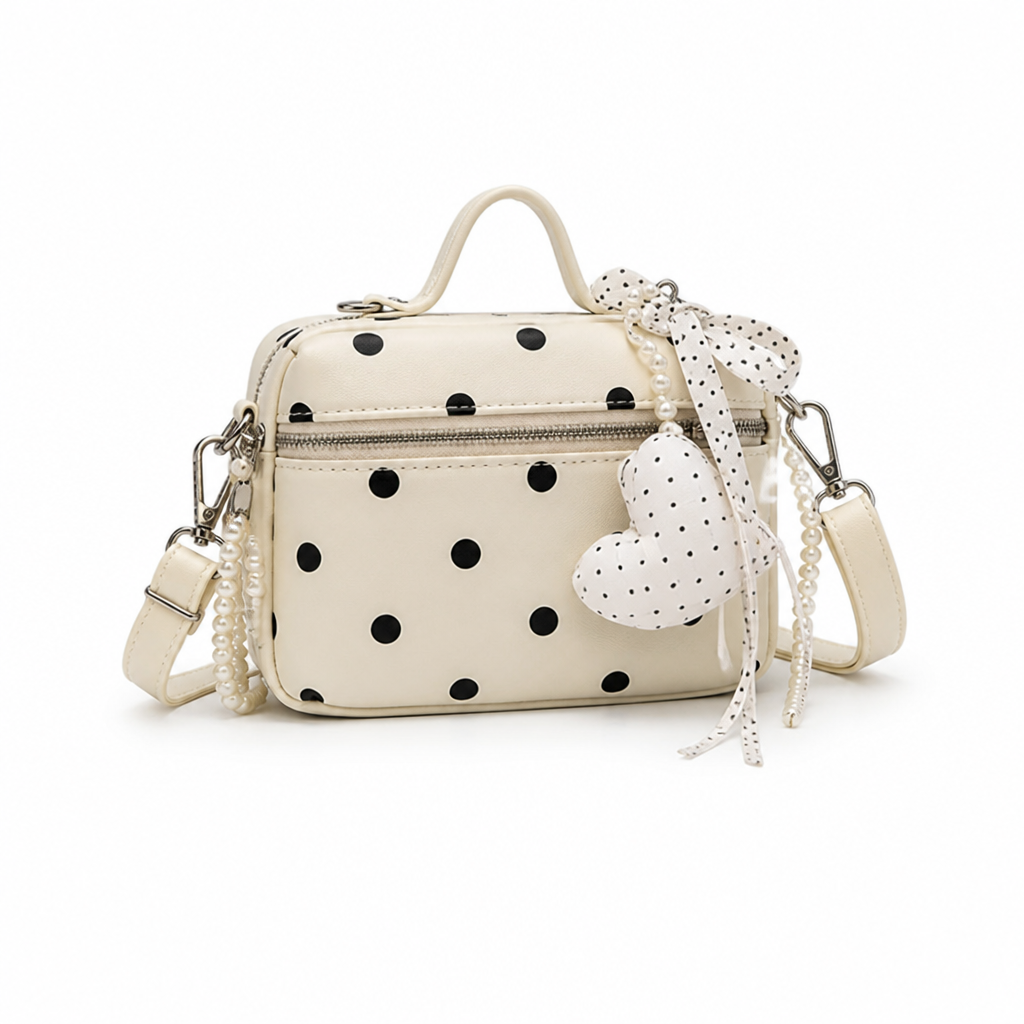Polka Dot Adjustable Strap Crossbody Bag