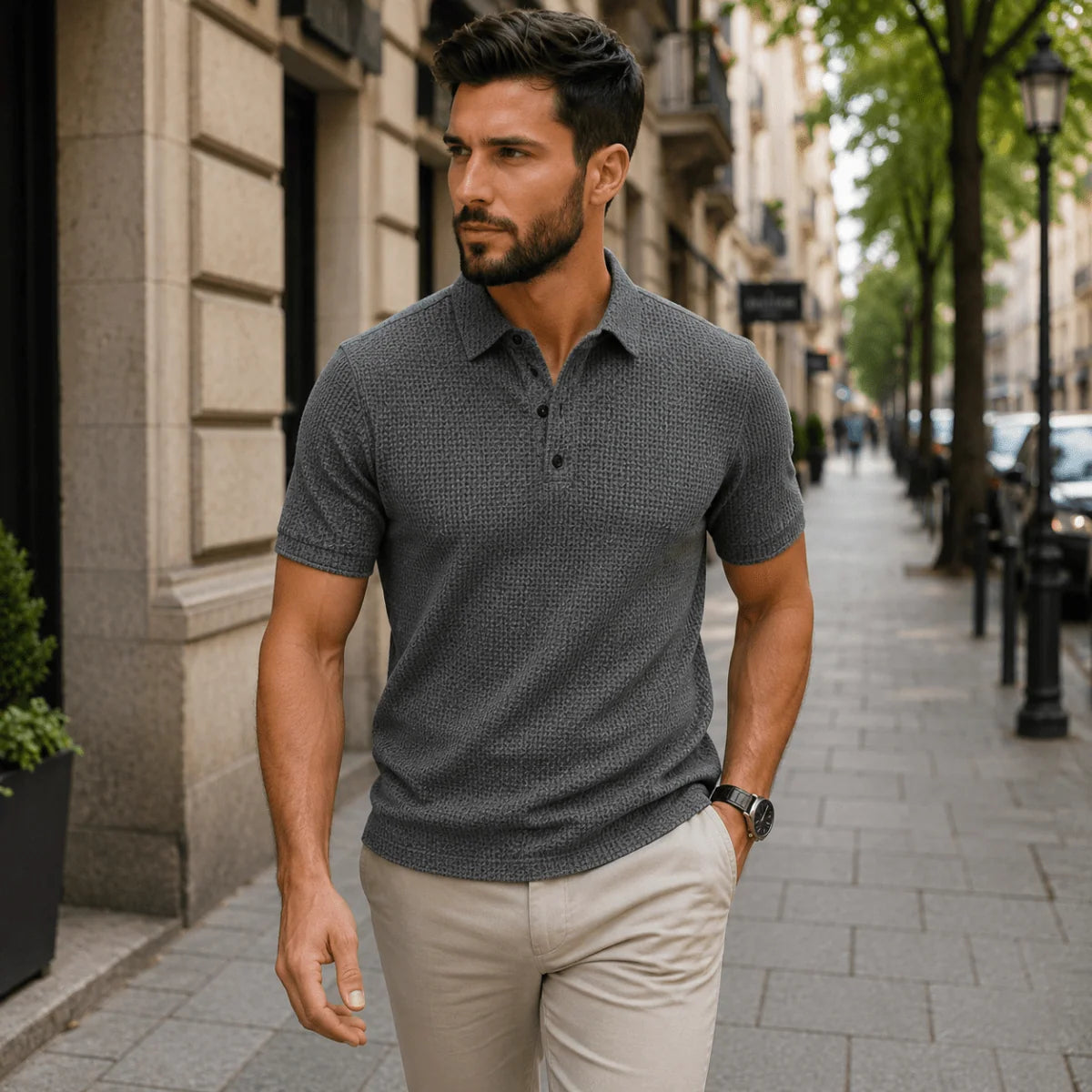 Polo Shirt Lightweight Polyester Blend Short Sleeve