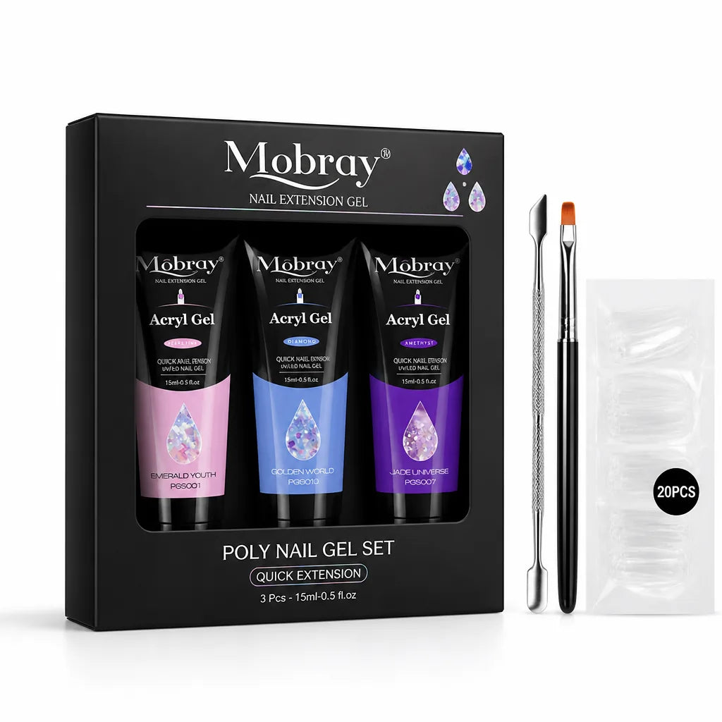 Poly Nail Gel Set Quick Extension 15ml With Tips