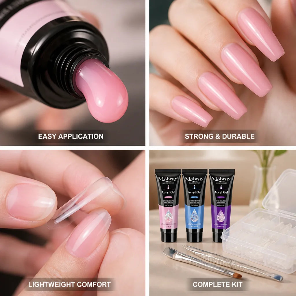 Poly Nail Gel Set Quick Extension 15ml With Tips
