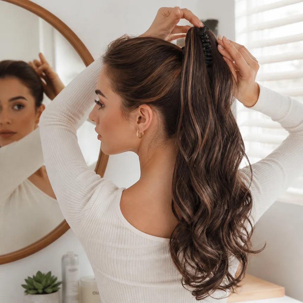 Ponytail Extension Clip-In Synthetic Fiber 22 Inch