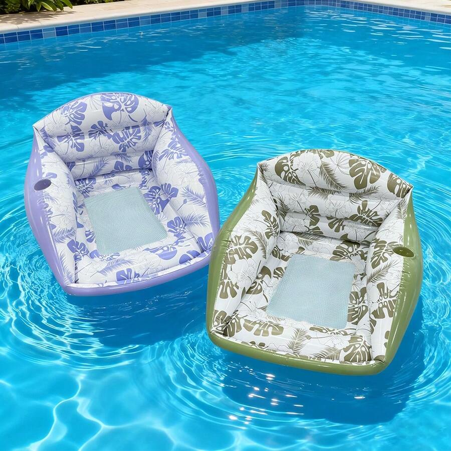 Pool Lounge Float Ergonomic Submerged Seat UV-Resistant PVC