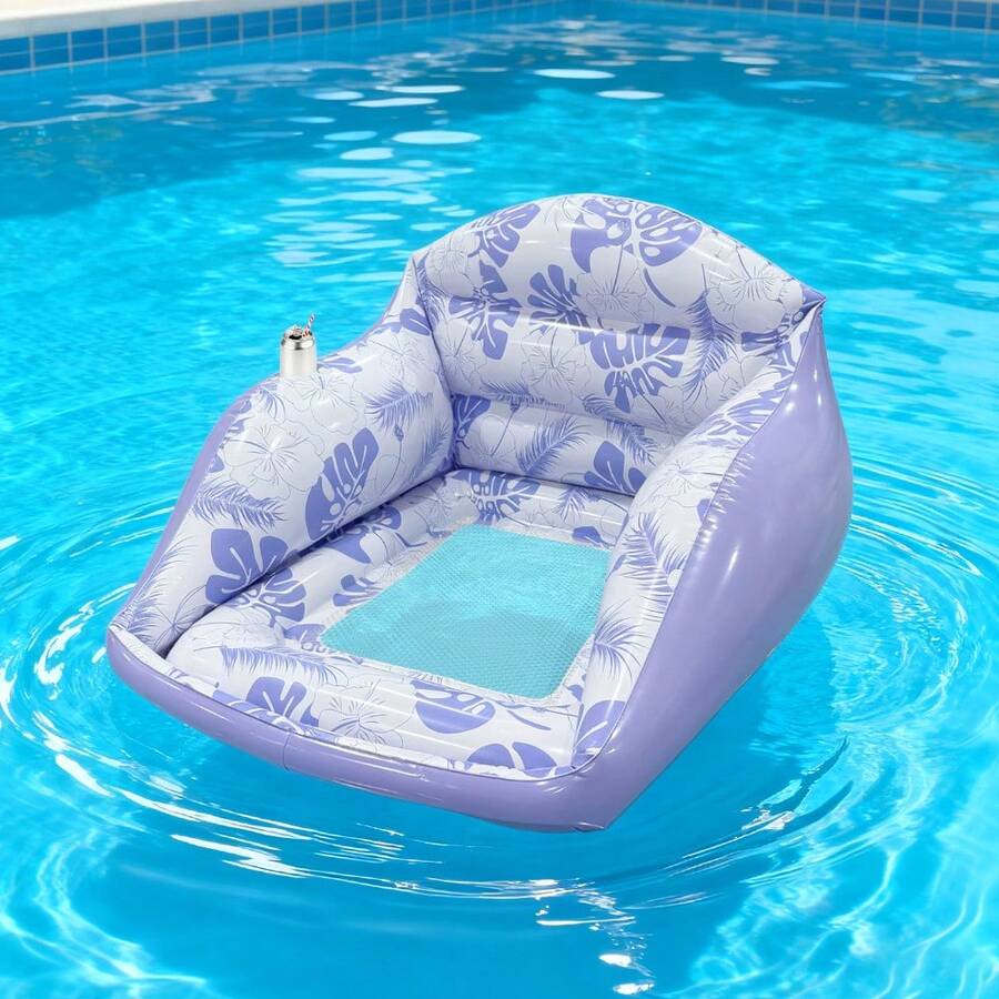 Pool Lounge Float Ergonomic Submerged Seat UV-Resistant PVC