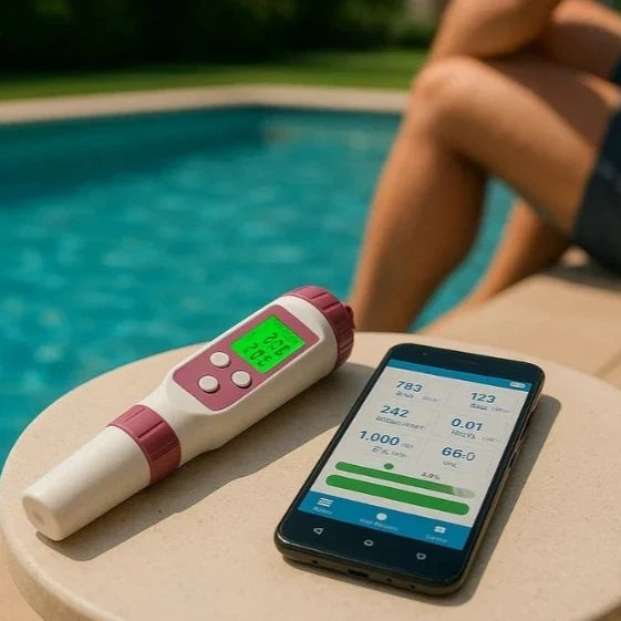 Pool & Spa Water Tester 7-Parameter App-Connected Backlit Display