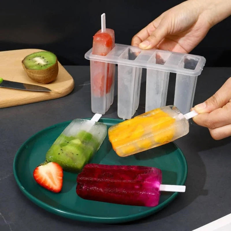 Popsicle Mold BPA-Free 4-Cavity With Lids